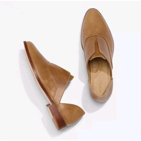 Tan Leather Women's Loafers - Picture 1 of 7